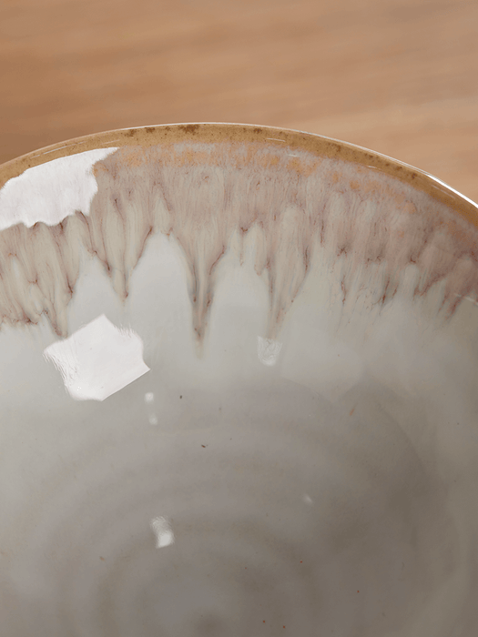 Two Glazed Standing Bowls
