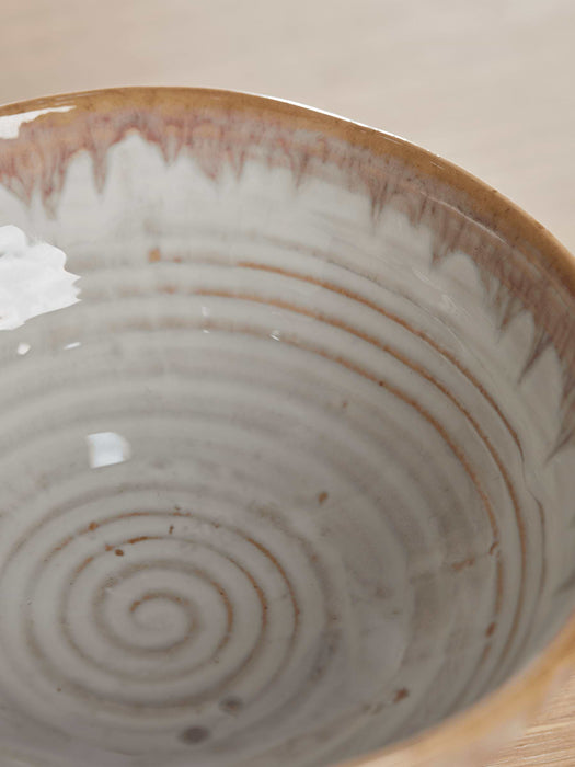 Two Glazed Standing Bowls