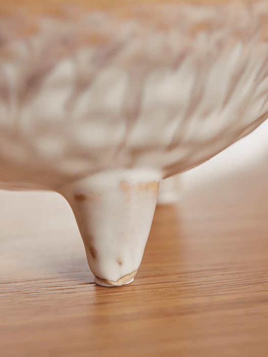 Two Glazed Standing Bowls