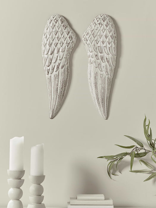 Whitewashed Wooden Wings