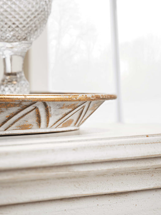 Whitewashed Sun Burst Tray
