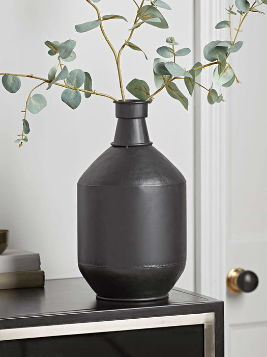 Black Metal Bottle Vase