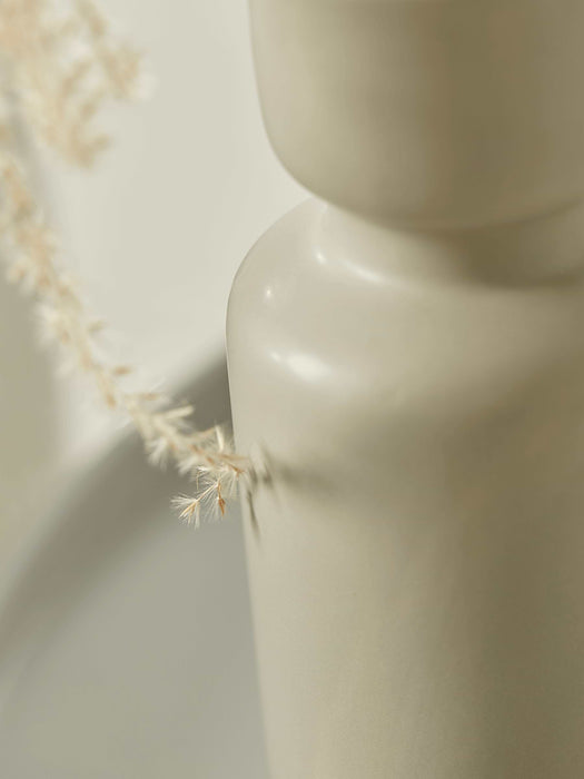 Open Bottle Vase - Soft Grey