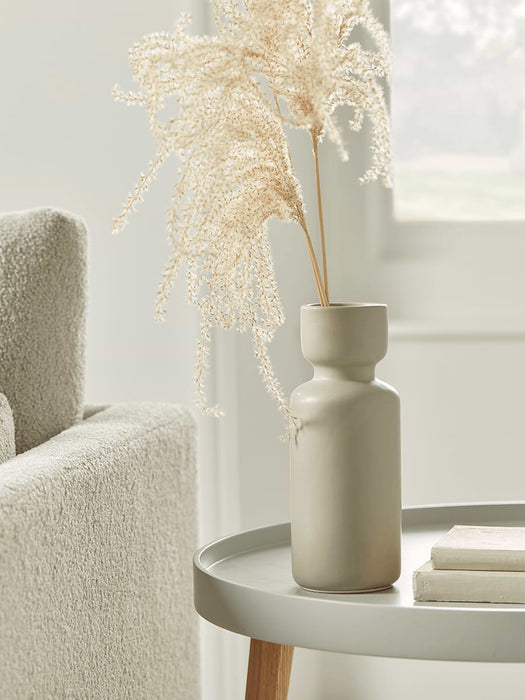 Open Bottle Vase - Soft Grey
