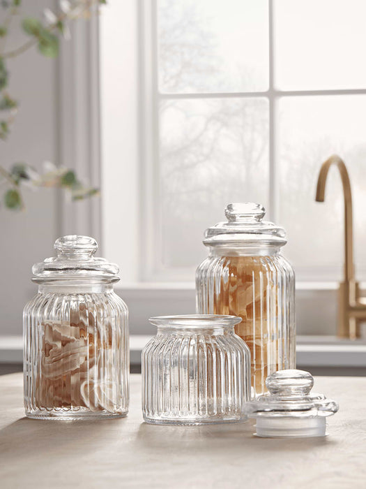 Three Fluted Storage Jars