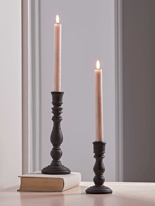 Two LED Dinner Candles - Soft Blush