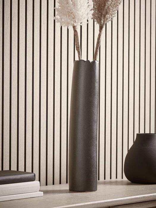 Tall Slim Black Vase