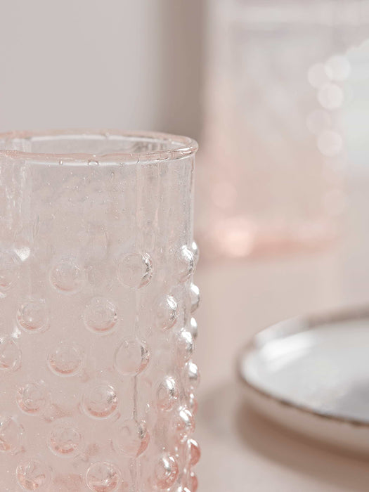 Four Blush Dotty Tumblers