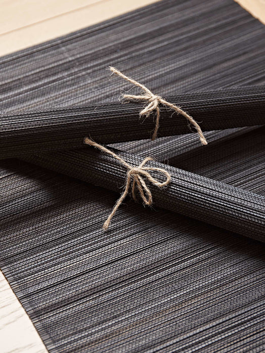 Four Bamboo Placemats - Black
