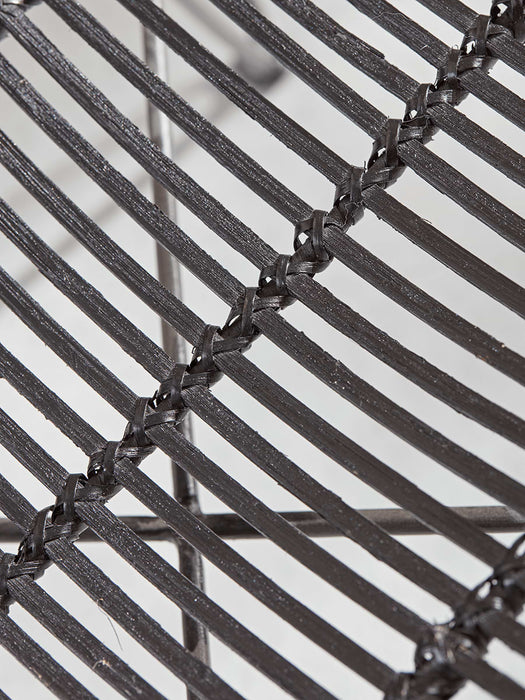 Flat Rattan Occasional Chair - Black