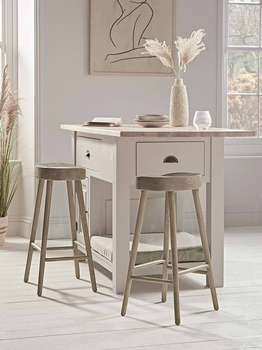 Weathered Oak Counter Stool - Greywash