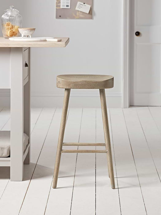 Weathered Oak Counter Stool - Greywash