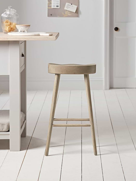 Weathered Oak Counter Stool - Greywash