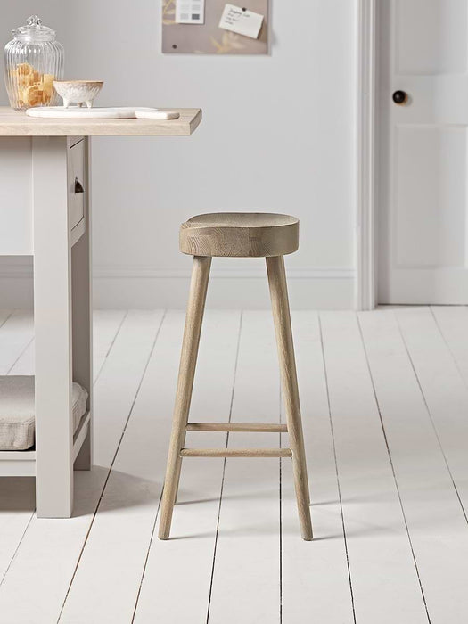 Weathered Oak Counter Stool - Greywash