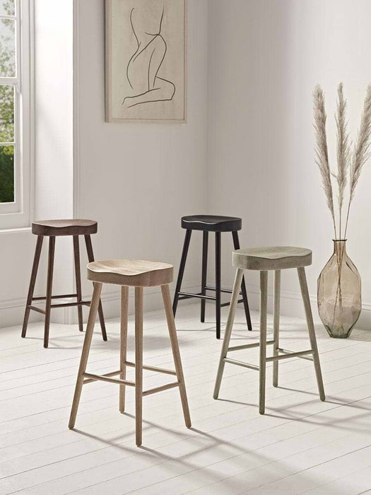 Weathered Oak Counter Stool - Black