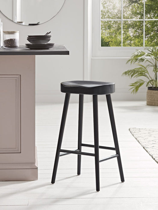 Weathered Oak Counter Stool - Black