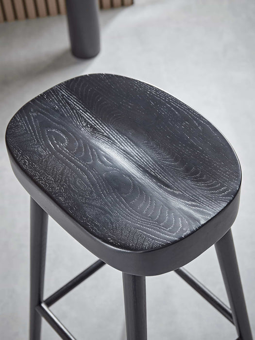 Weathered Oak Counter Stool - Black