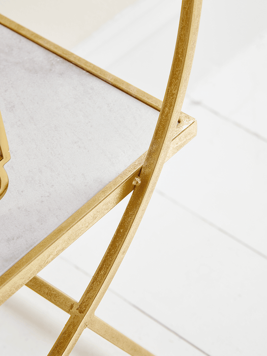 Marble & Gold Circular Shelf Unit