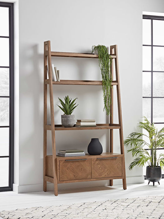 Industrial Wood and Metal Bookcase