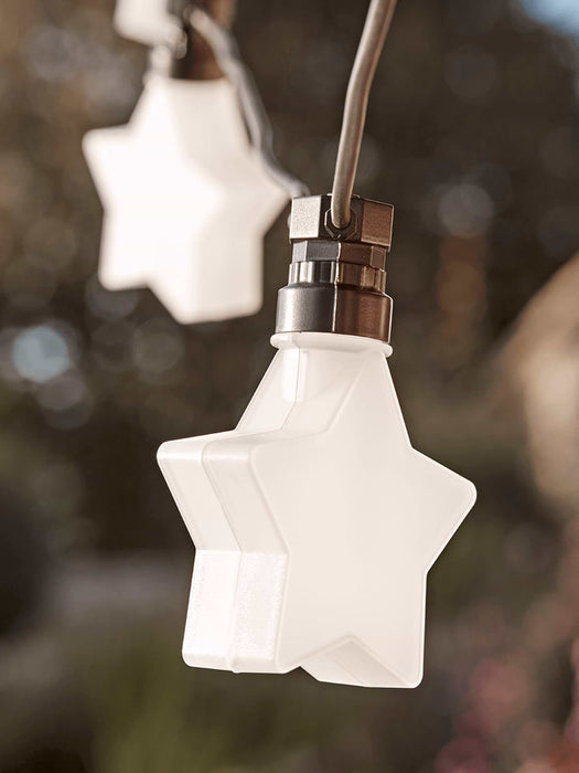 Frosted Star Festoon Lights