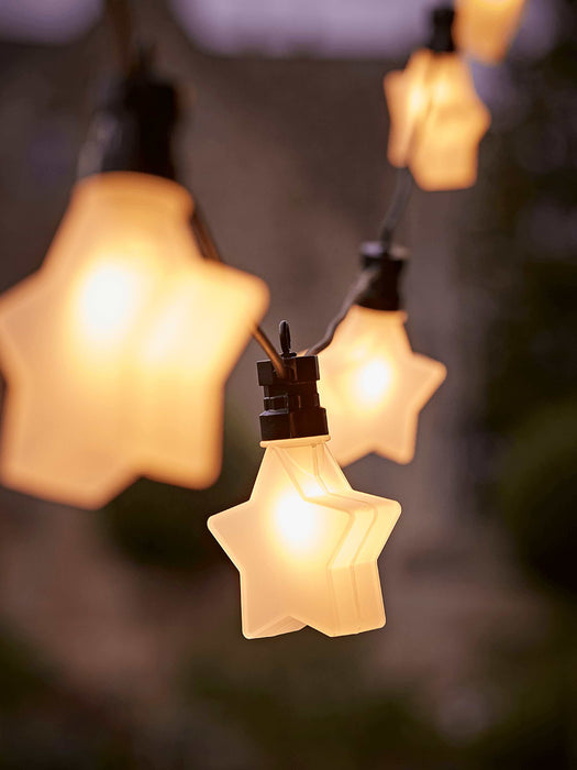 Frosted Star Festoon Lights