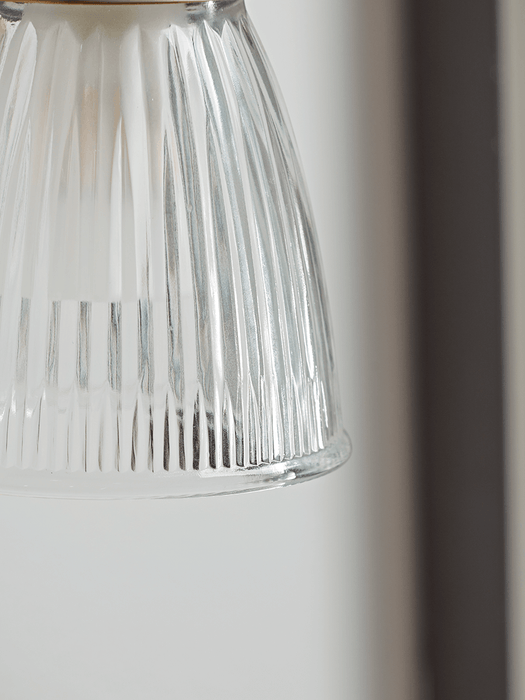Fluted Bathroom Light - Brass