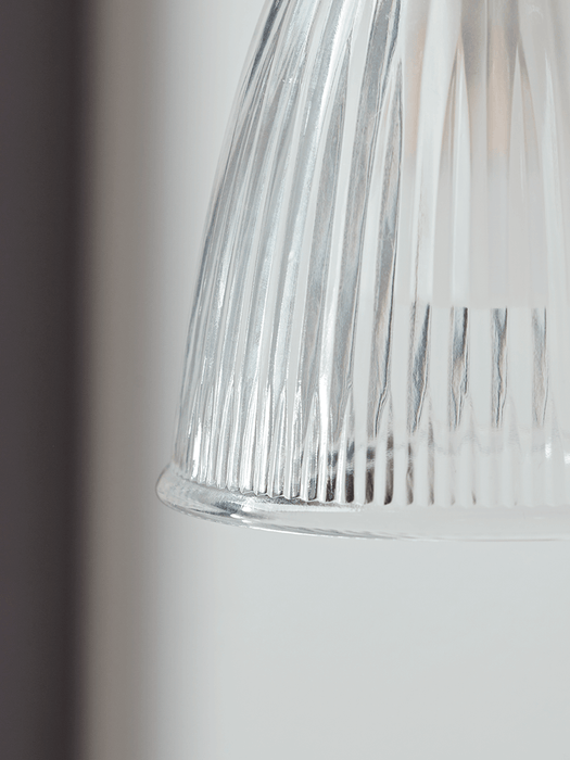 Fluted Bathroom Light - Nickel