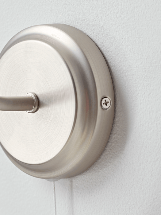 Fluted Bathroom Light - Nickel