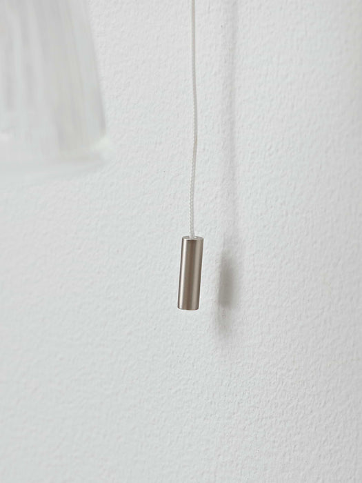 Fluted Bathroom Light - Nickel