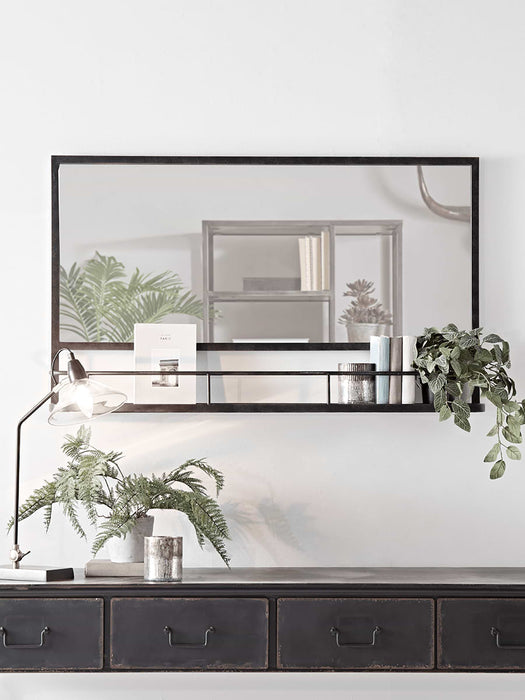 Industrial Landscape Shelf Mirror