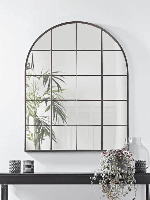 Black Arched Window Mirror