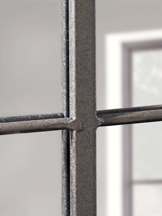 Black Arched Window Mirror