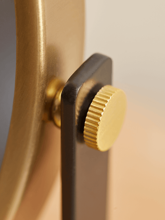 Black & Brass Table Mirror