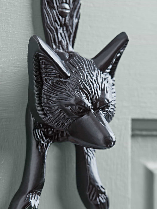 Fox Door Knocker - Black