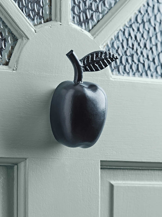 Apple Door Knocker - Black