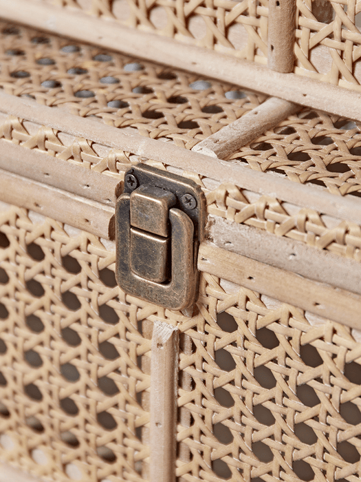 Three Rattan Storage Boxes