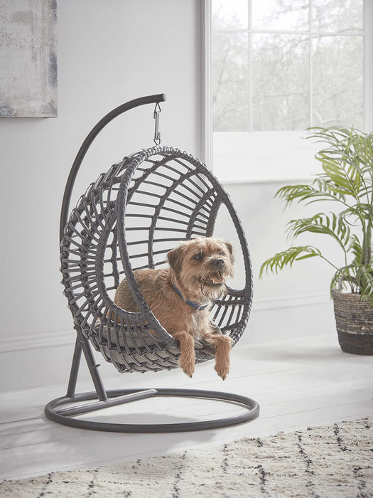 Indoor Outdoor Hanging Pet Chair - Black