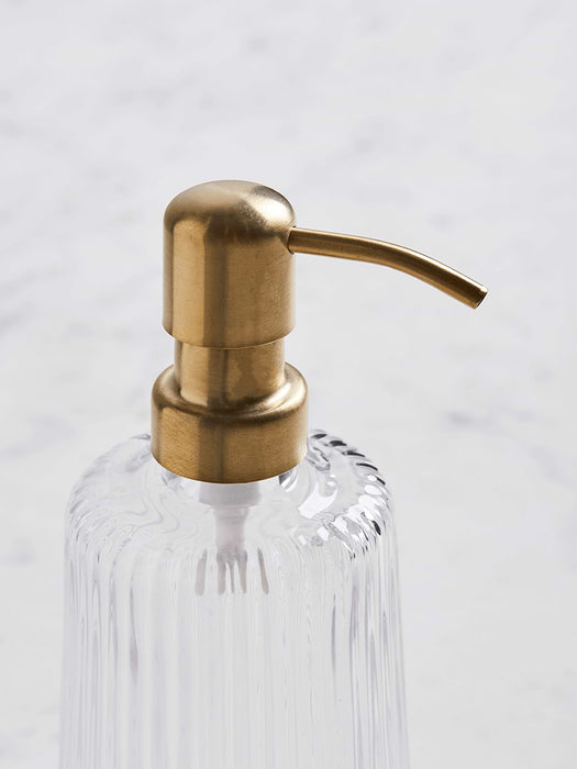 Fluted Soap Dispenser - Clear