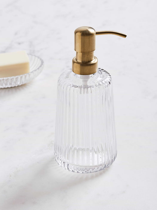 Fluted Soap Dispenser - Clear