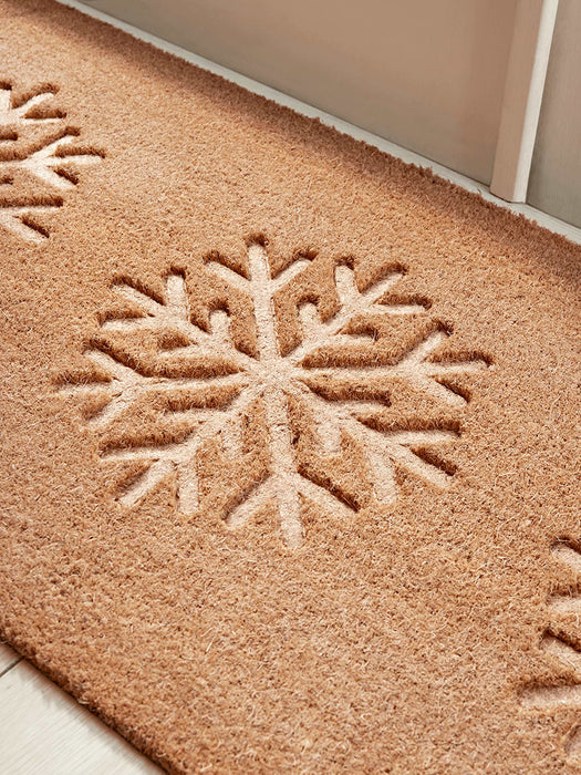 Embossed Snowflake Doormat - Double