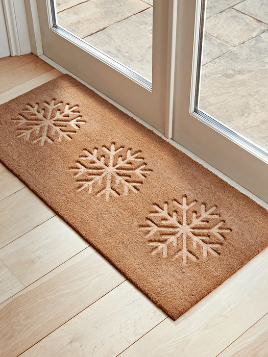 Embossed Snowflake Doormat - Double
