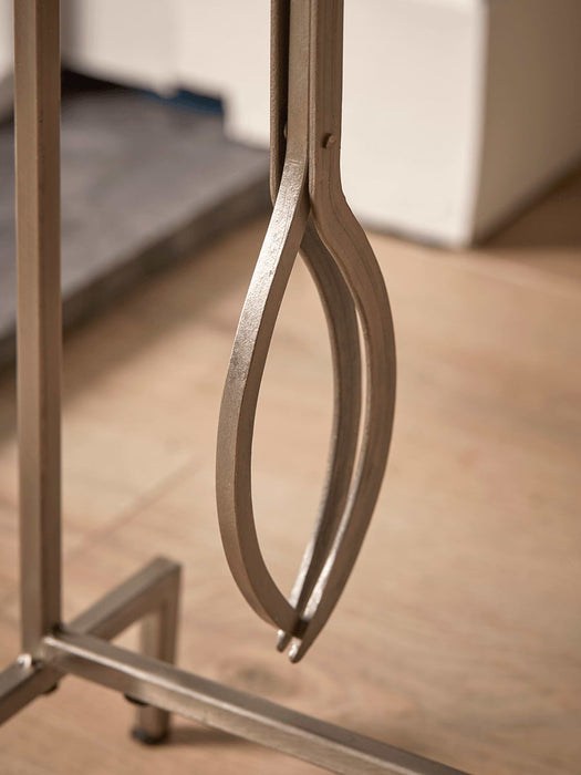 Iron Hanging Fireside Set - Silver