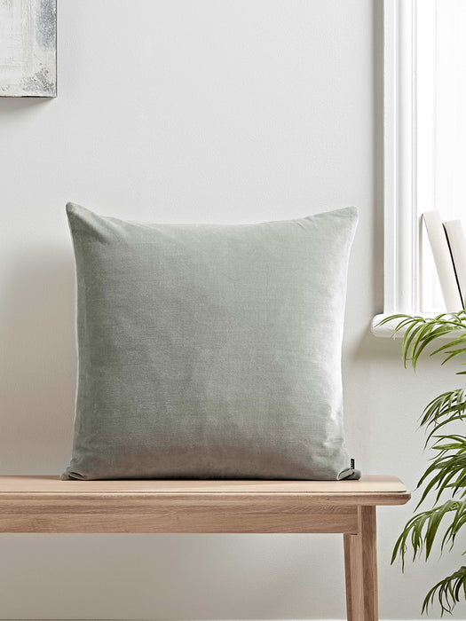 Large Velvet & Linen Cushion - Sage