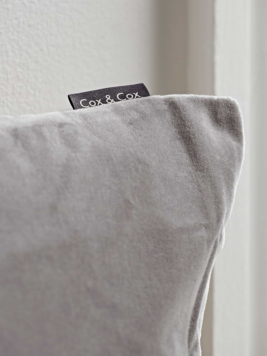 Large Velvet & Linen Cushion Cover - Dove Grey
