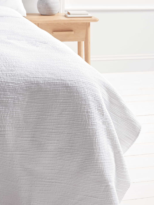 Cotton Quilted Bedspread - White