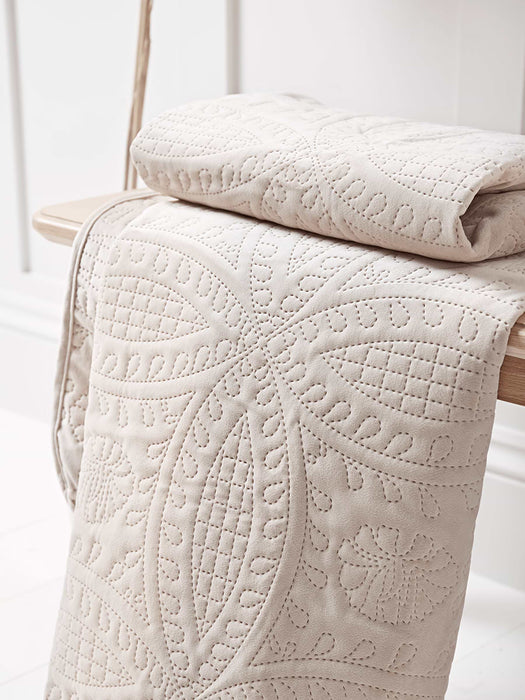 Embroidered Velvet Throw