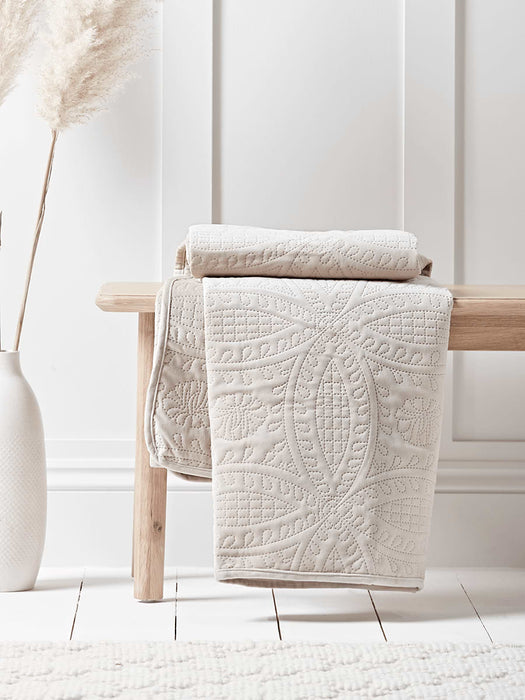 Embroidered Velvet Throw