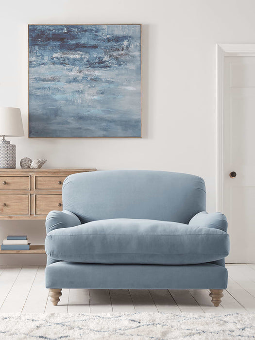Cosy Loveseat - Mid Blue Velvet