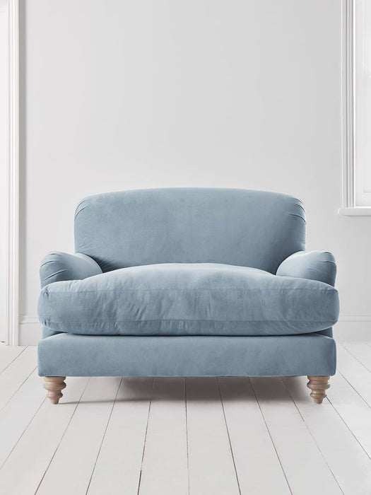Cosy Loveseat - Mid Blue Velvet