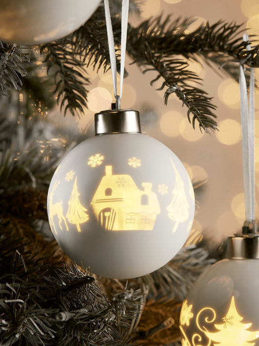 Twelve Light Up Baubles